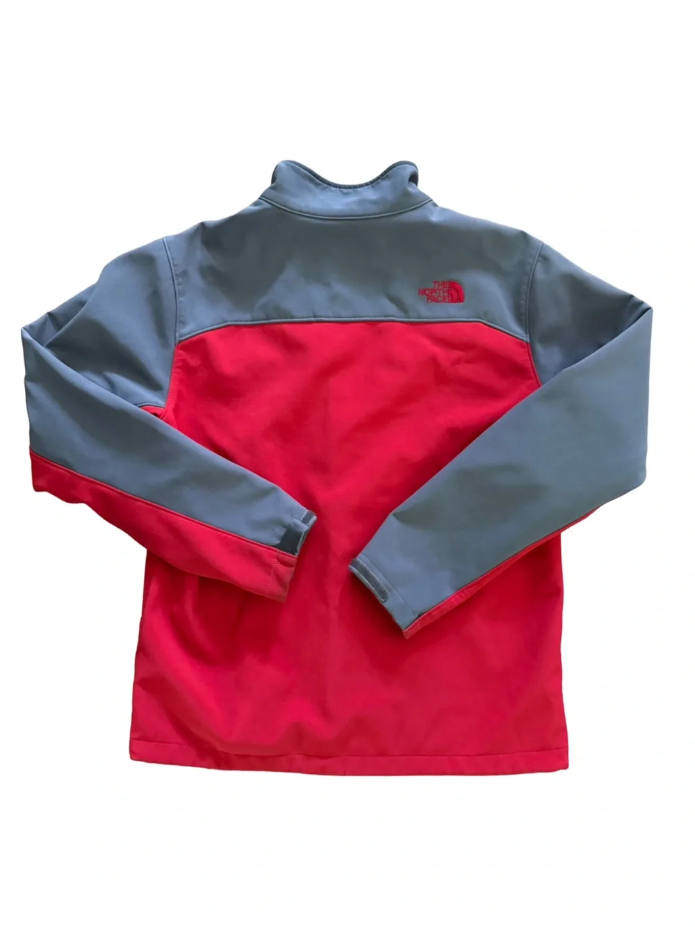 The North Face Apex Bionic Soft Shell Jacket Gray Red WindWall Full Zip Men’s M